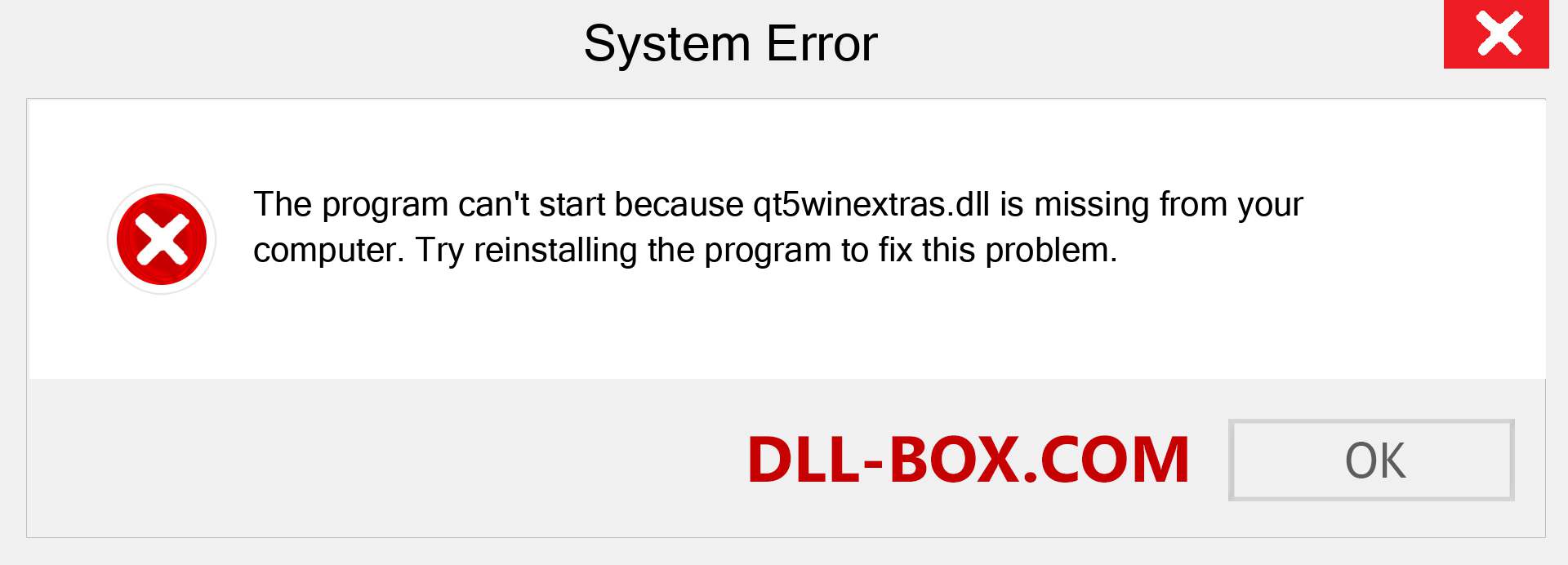  qt5winextras.dll file is missing?. Download for Windows 7, 8, 10 - Fix  qt5winextras dll Missing Error on Windows, photos, images